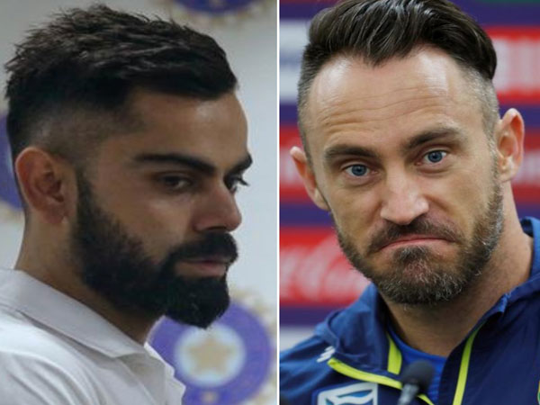 Virat Kohli (left) and Faf du Plessis (right)