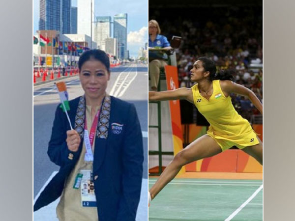 Mary Kom (Photo/ Mary Kom Twitter) and PV Sindhu