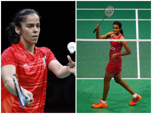 Saina Nehwal (L) and PV Sindhu (R)