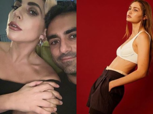 Singer Lady Gaga with boyfriend Michael Polansky and Gigi Hadid (Image Source: Instagram)