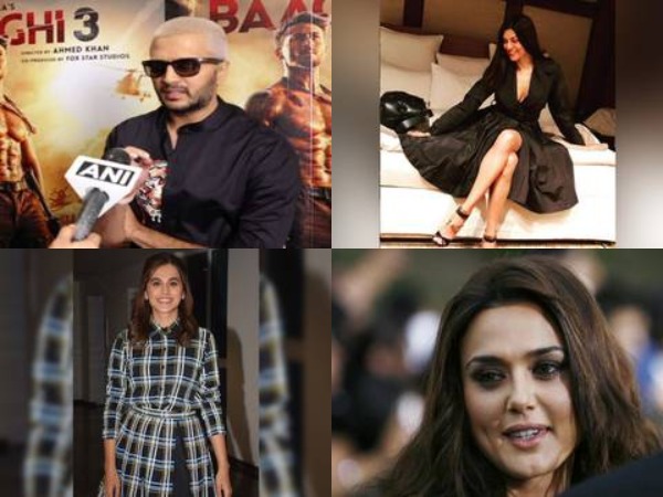 Bollywood actors Riteish Deshmukh, Sushmita Sen, Taapsee Pannu and Preity Zinta (file)