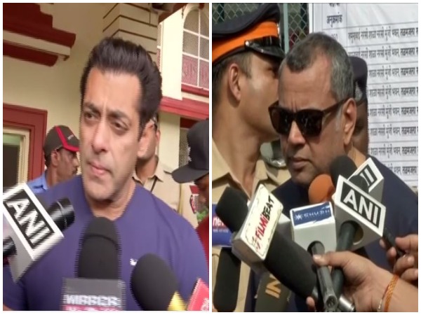 Salman Khan and Paresh Rawal while casting their vote in Mumbai
