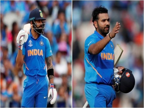 Virat Kohli (L) and Rohit Sharma (R)