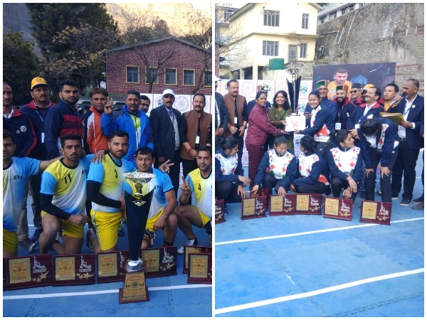 Himachal Police team (L) and SAI Hostel Dharamshala team (R).