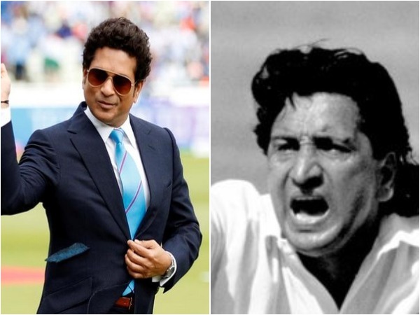 Sachin Tendulkar (L) and Abdul Qadir (R)