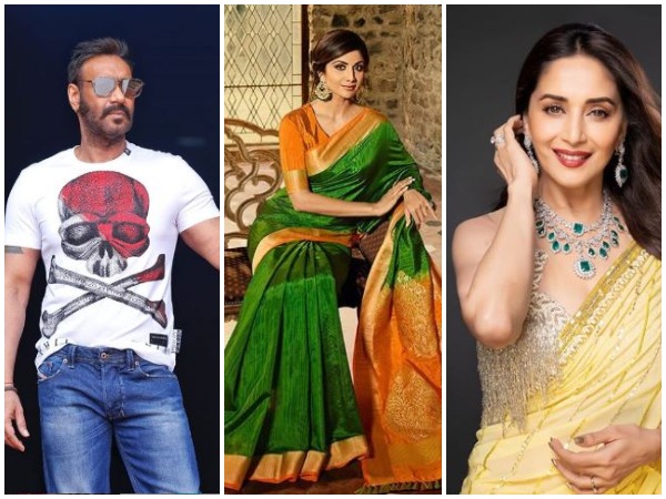 Ajay Devgn, Shilpa Shetty, Madhuri Dixit (picture courtesy: Instagram)
