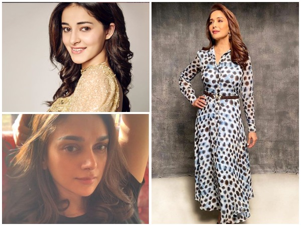 Actors Madhuri Dixit, Aditi Rao Hydari , Ananya Panday (Image source: Twitter) 