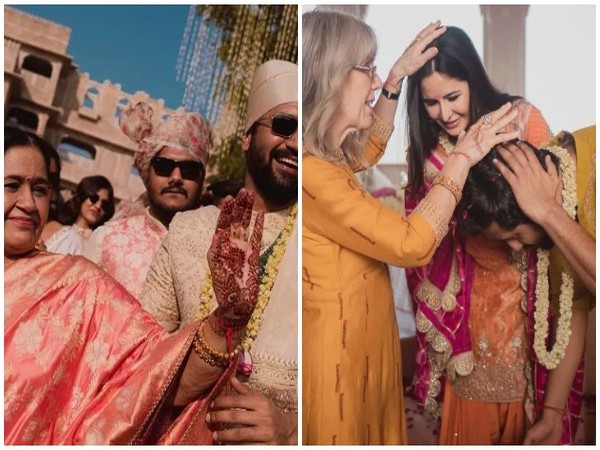 Vicky Kaushal with his mother, mother-in-law