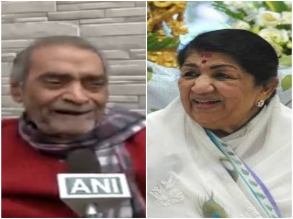 Veteran lyricist Santosh Anand and late Lata Mangeshkar