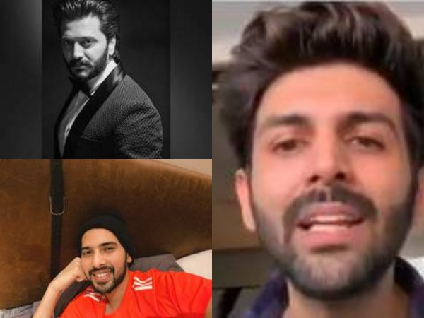 Actors Riteish Deshmukh, Kartik Aaryan and singer Armaan Malik (Image Source: Instagram)
