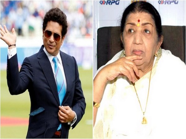 Sachin Tendulkar (L) and Lata Mangeshkar (R)