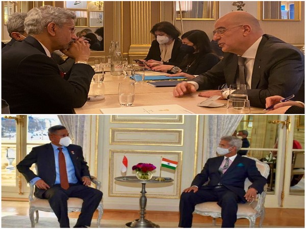 Jaishankar meets Greek, Singaporean counterpart on sidelines of EU Ministerial Forum (Twitter: Jaishankar)