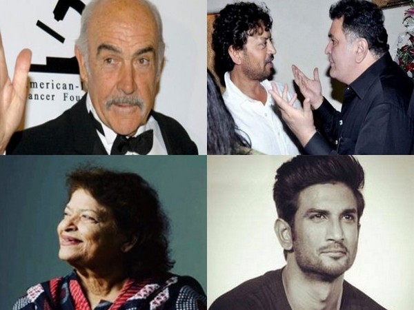 Late actors Sean Connery, Irrfan Khan, Rishi Kapoor, Sushant Singh Rajput and late choreographer Saroj Khan (Image Source: social media)