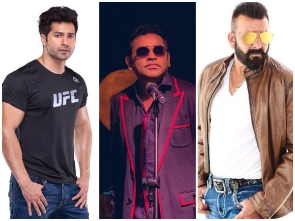 Varun Dhawan, AR Rahman, and Sanjay Dutt (Image Courtesy: Instagram) 