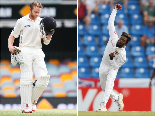 Kane Williamson (L) and Akila Dananjaya (R)