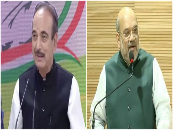    Senior Congress leader Ghulam Nabi Azad and Union Home Minister Amit Shah