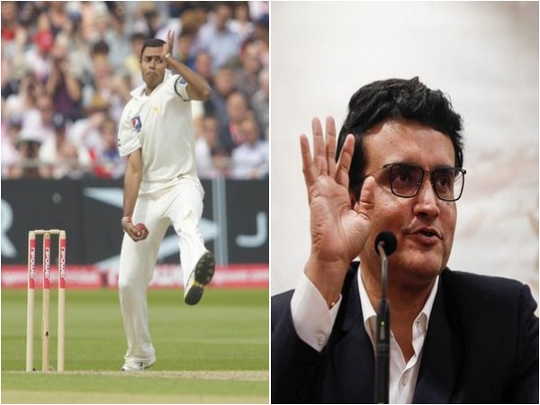 Danish Kaneria (L) and Sourav Ganguly (R)