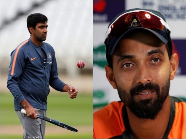 Ravichandran Ashwin (L) and Ajinkya Rahane (R)