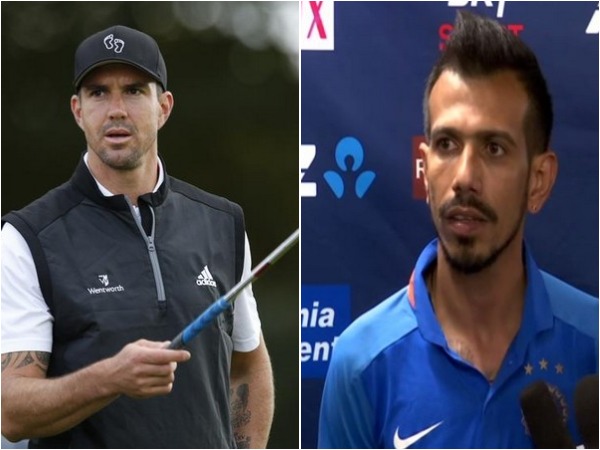 Kevin Pietersen (L) and Yuzvendra Chahal (R)