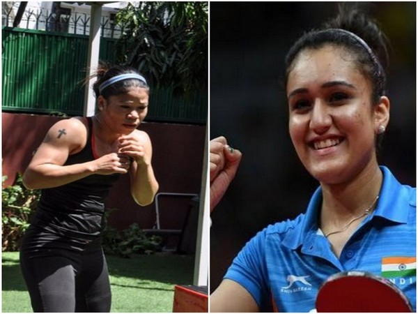 Boxer Mary Kom and Manika Batra (file image)