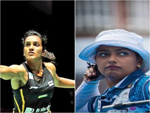 PV Sindhu (L) and Deepika Kumari (R)