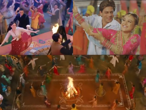 Stills from Lohri-themed Bollywood songs (Image Source: Youtube)