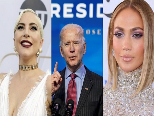US President-elect Joe Biden and musicians Lady Gaga and Jennifer Lopez 