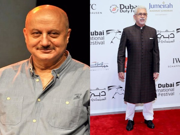Bollywood actors Anupam Kher and Naseeruddin Shah