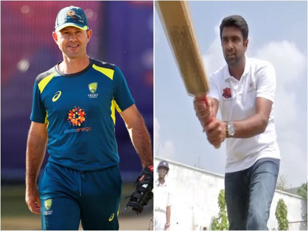 Ricky Ponting (L) and Ravichandran Ashwin (R)