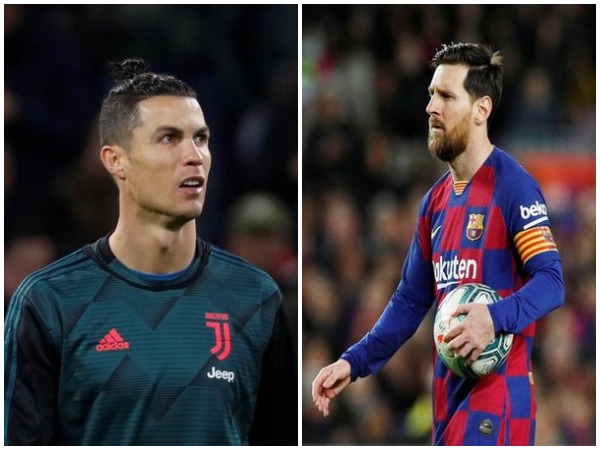 Cristiano Ronaldo (L) and Lionel Messi (R)