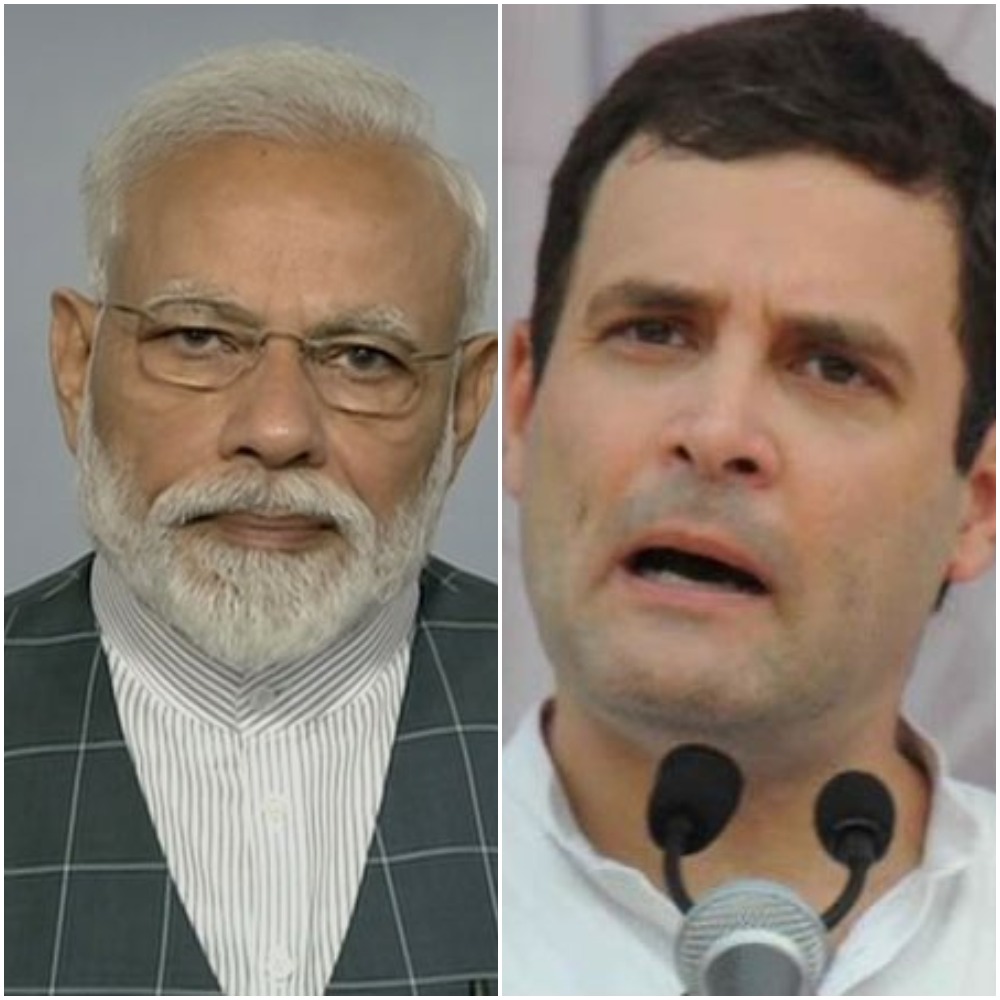 Prime Minister Narendra Modi and Congress president Rahul Gandhi