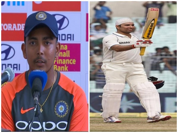 Prithvi Shaw (L) and VVS Laxman (R)