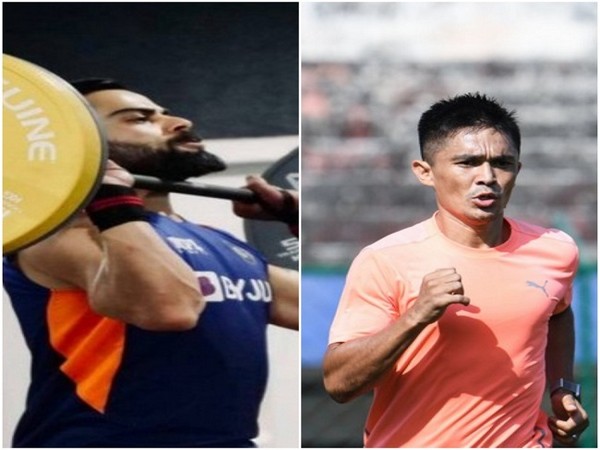 Virat Kohli (Photo/ Virat Kohli twitter) and Sunil Chhetri (Photo/ Sunil Chhetri Twitter)