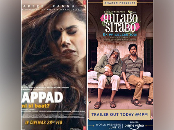 Posters of 'Thappad' and 'Gulabo Sitabo'