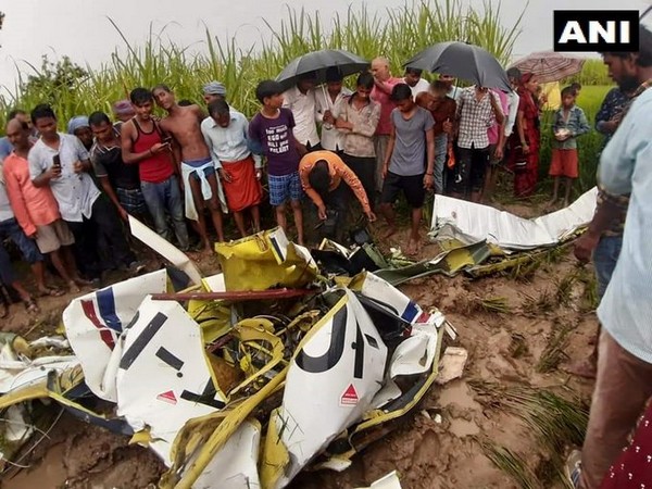 A visual from the plane crash site. Photo/ANI. 