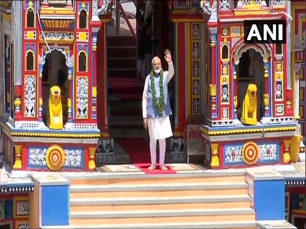 Prime Minister Narendra Modi after offering prayers at Badrinath Temple in Uttarakhand.