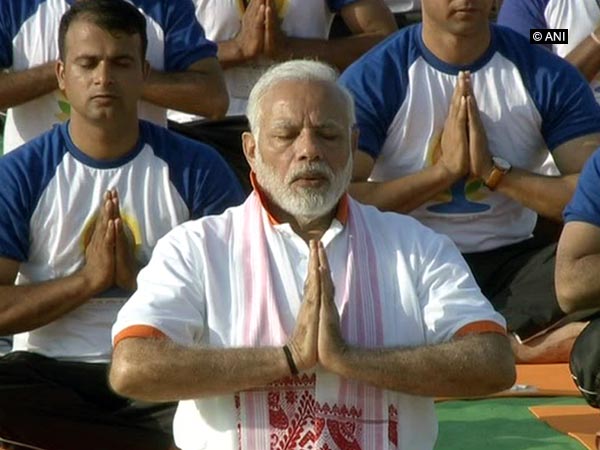 Prime Minister Narendra Modi during 2018 International Day celebration at Dehradun, Photo/ANI