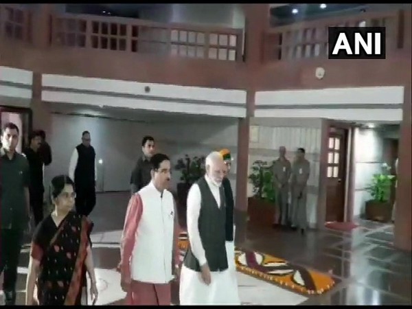 Prime Minister Narendra Modi arrives at Parliament House to attend all-party meeting.