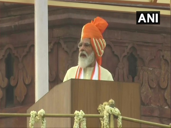 PM Modi addressing India's 74th Independence Day speech in New Delhi on Saturday. (Photo: ANI)
