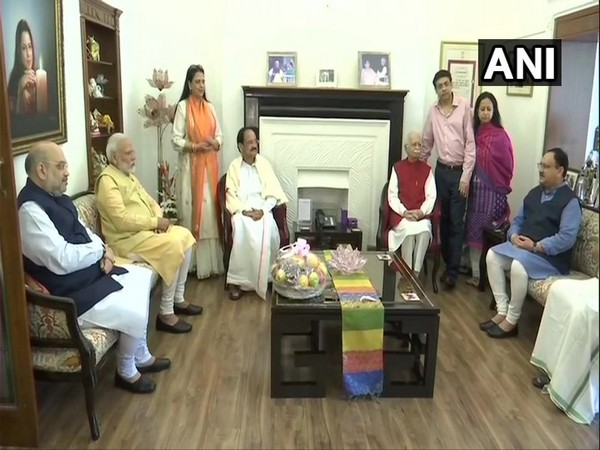 PM Modi, Home Minister Shah, Vice President Naidu and BJP working President Nadda met Lal Krishna Advani in New Delhi on Friday