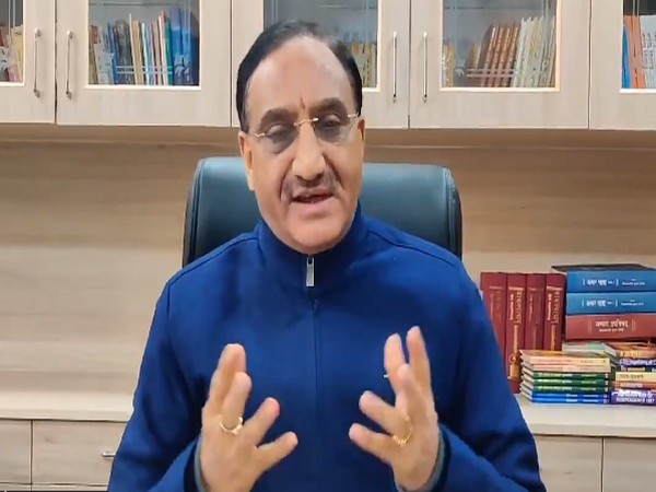 Union Minister for Education Ramesh Pokhriyal 'Nishank' (Credit: Twitter)