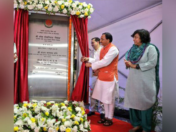 HRD minister Ramesh Pokhriyal on Friday laid the foundation stone for the new integrated campus of CBSE at Dwarka, Delhi (Photo credit: Ramesh Pokhriyal Twitter)