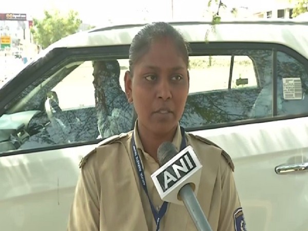 Constable Sangita Parmar speaking to ANI in Ahmedabad.  