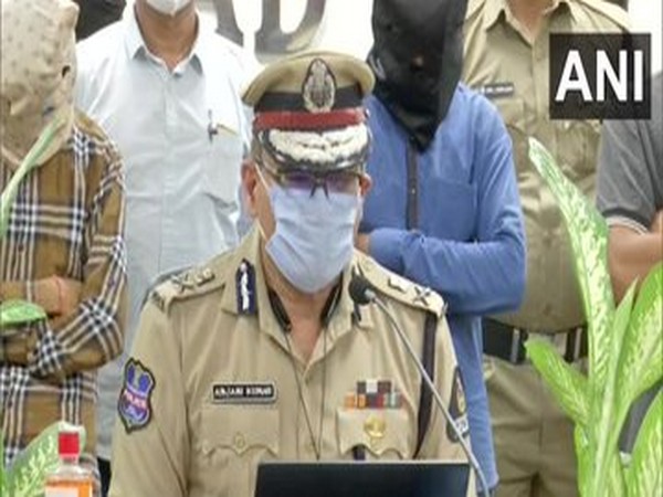 Hyderabad Police Commissioner Anjani Kumar speaking to media on Monday. 