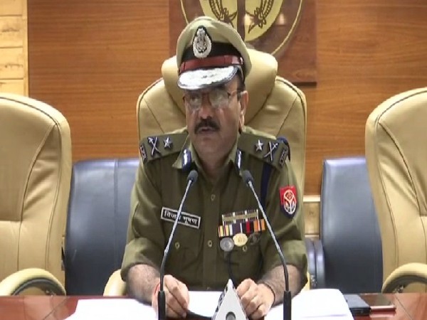 IG Law and Order, Vijay Bhushan speaking at a press conference in Lucknow on Tuesday. 