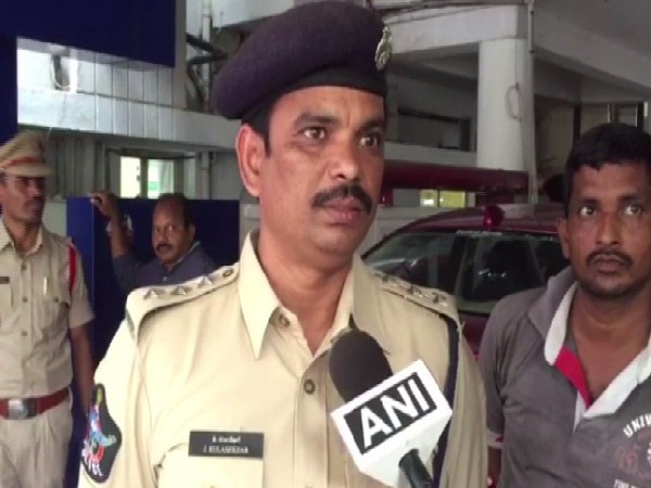 A police official speaking to ANI about fire in offshore support vessel Coastal Jaguar in Vizag, Andhra Pradesh on Aug 12. Photo/ANI