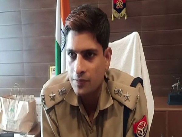 Hapur Superintendent of Police Yashveer Singh talking to ANI on Friday. Photo/ANI