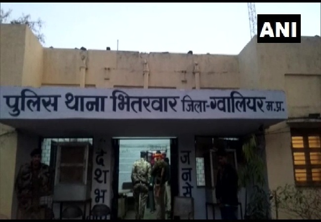 A visual of police station near which the incident took place in Gwalior on Sunday. 
