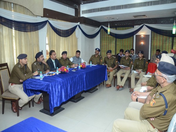 Police officials from three state at inter-state border coordination meeting in New Delhi on Wednesday. Photo/ANI