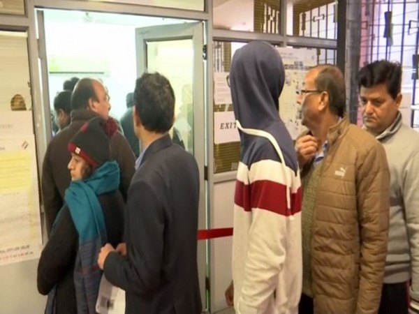 Visual from a polling booth in Delhi. 